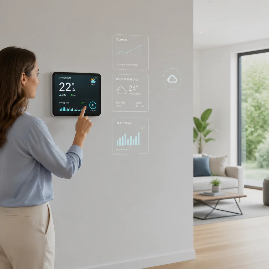 Equipe AirMaxSense realizando diagnóstico de climatização com ferramentas digitais